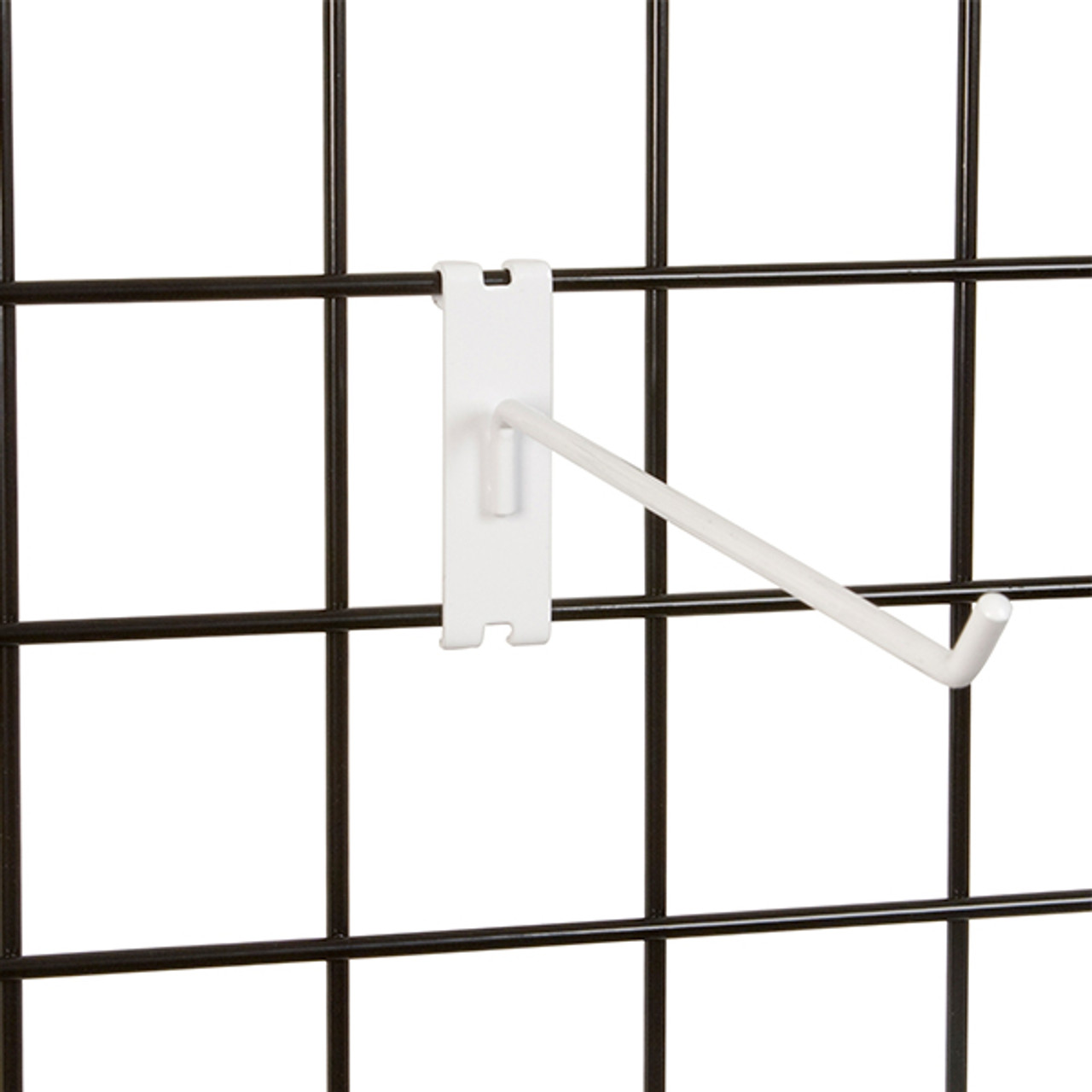 8" White Grid wall Hooks - ea.