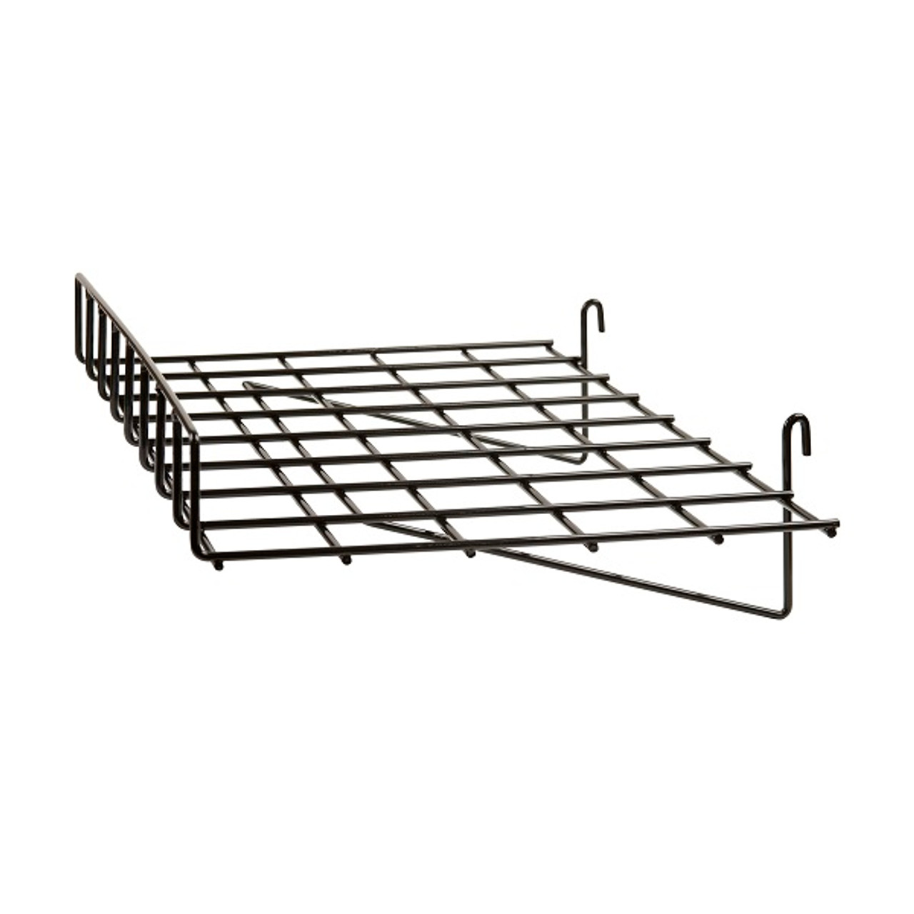 BLK/93 - Black Heavy Duty Straight Gridwall Shelf - ea.