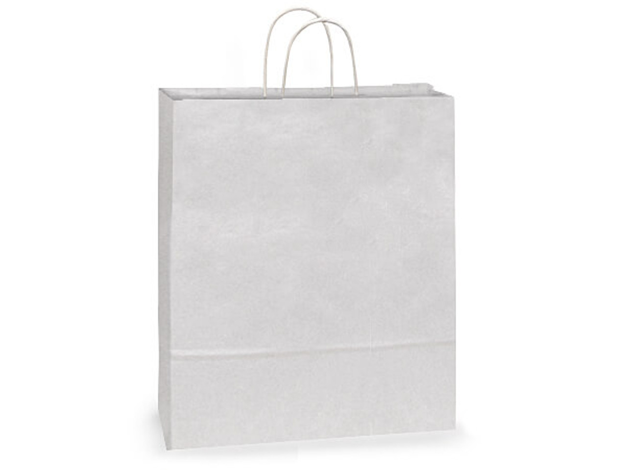 Saville 16"x6"x19" Matte White Paper Shopping Bags