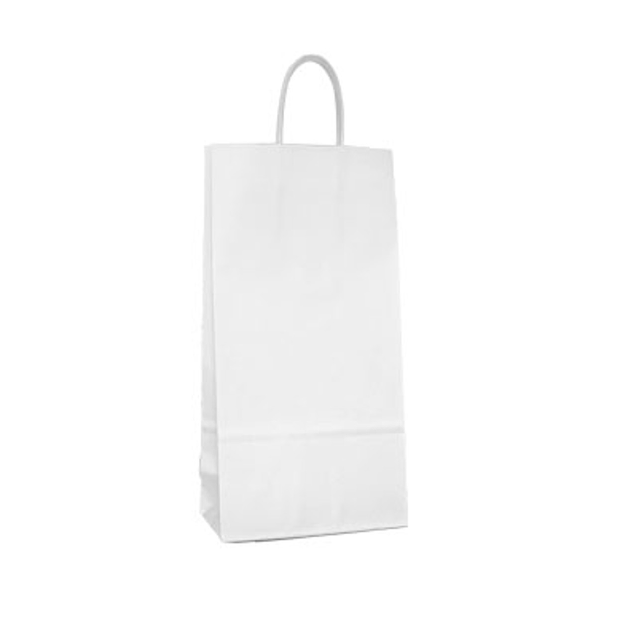 Puma Double Bottle 6-11/16" x 3-1/2" x 12-15/16" Matte White Paper Shopping Bags