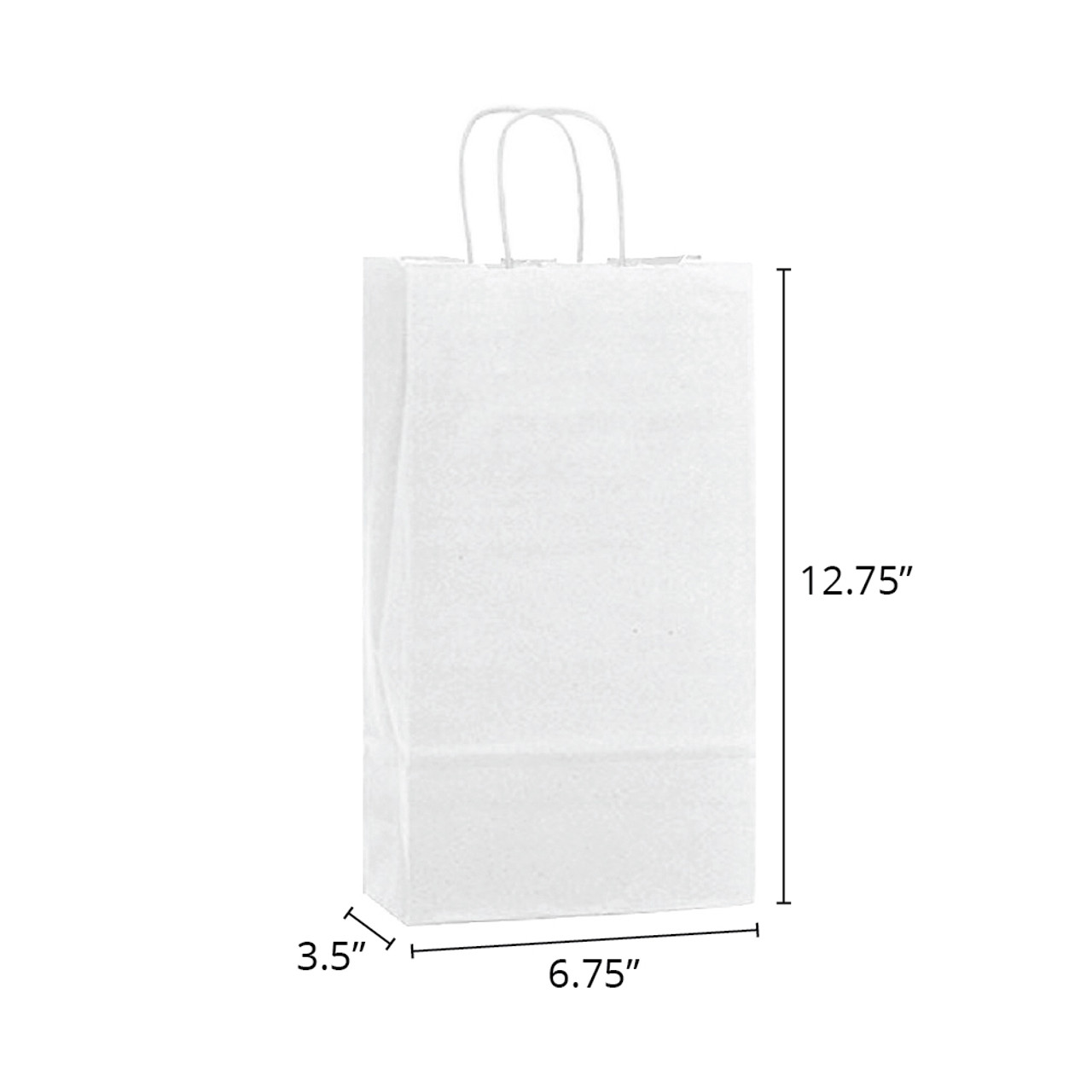 Puma - Double Bottle 6-11/16" x 3-1/2" x 12-15/16" Matte White Paper Shopping Bags