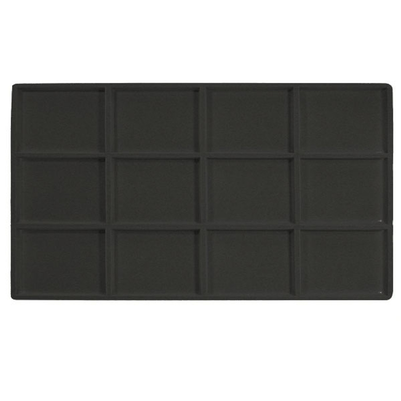 12 Pocket Black Insert - 14"-1/8" x 7-5/8" fits in Large jewellery trays