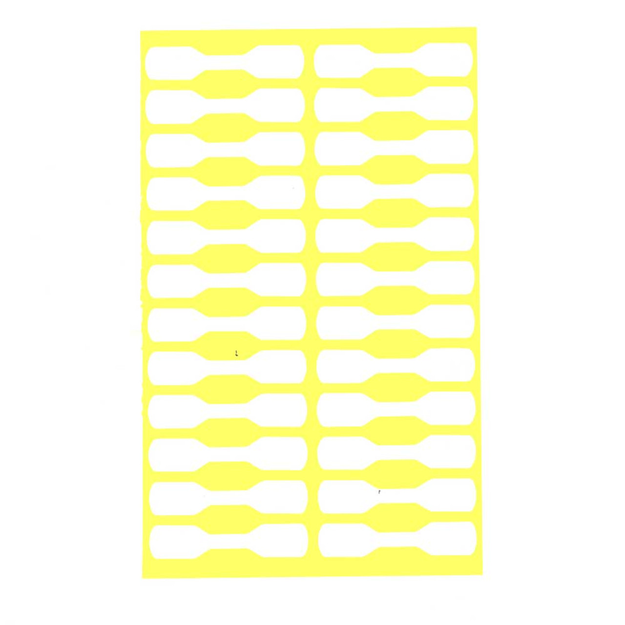 Large White Square DUMBBELL LABEL on a sheet - 480 per pkg