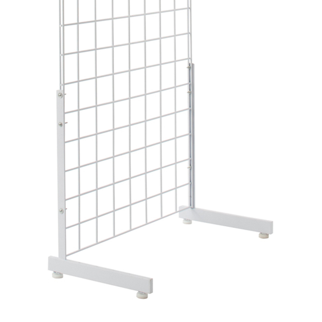 White L-Shaped Gridwall Legs - set of 2