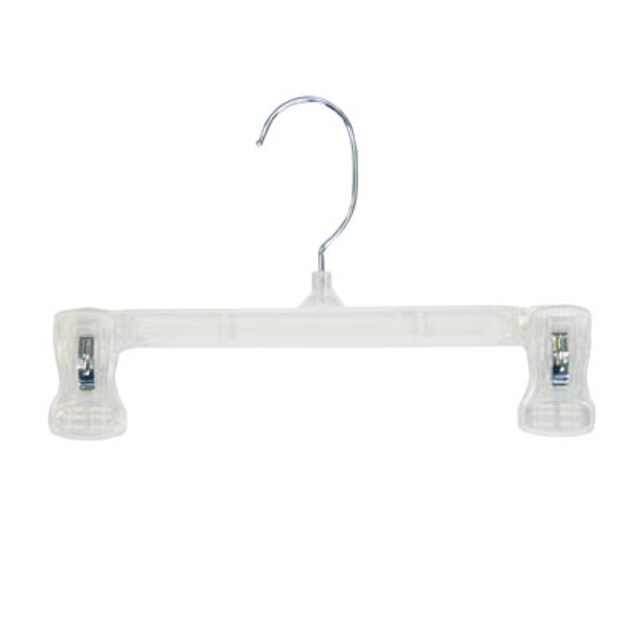 6010KCZ 10" Clear Unbreakable Skirt or Pant Hanger with Metal Hook per 100