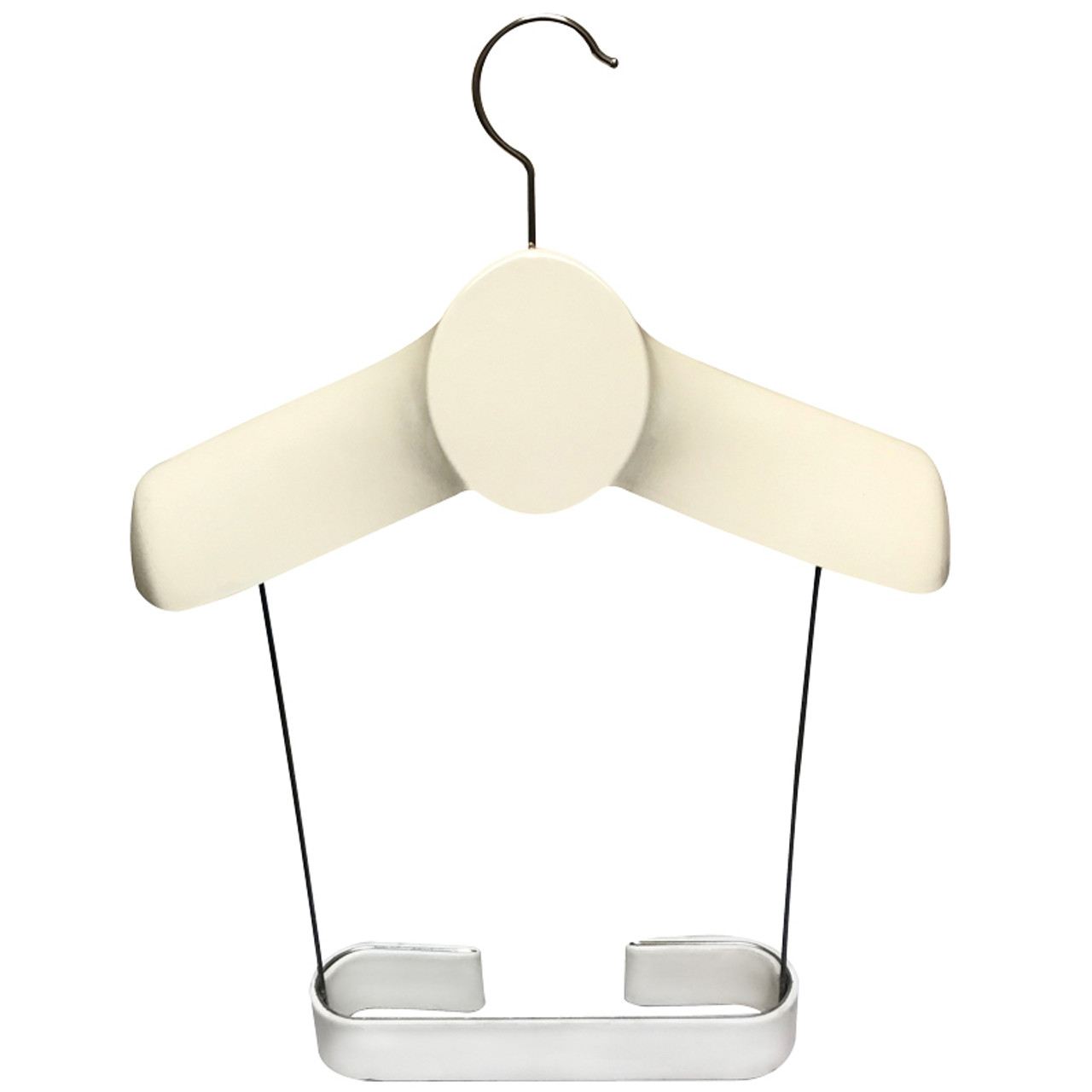Cream 16" Display Hanger w/Chrome Hook and waist drop - Limited Quantities