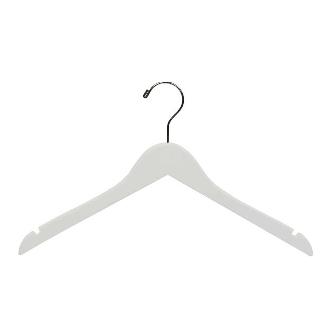 17.5" White Wooden Top Hanger