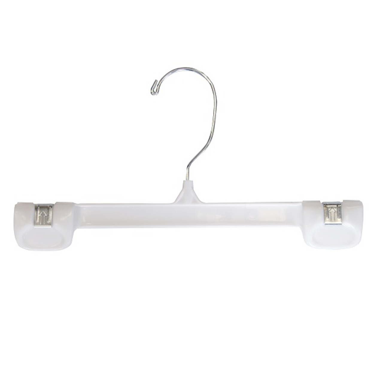 12" White Adult Skirt or Pant Hanger with Metal Hook per 100