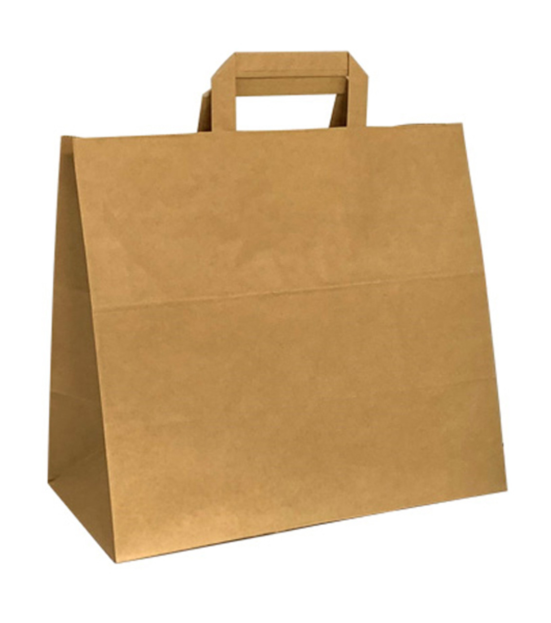 Jr Mart 12-3/4"x7"x11-1/4" HD Square Handle Kraft Paper Shopping Bags