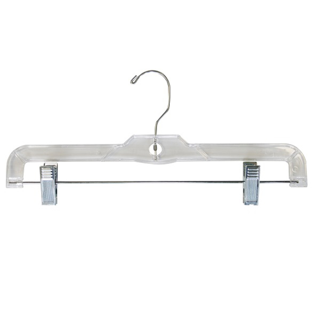 Classic 660/12RC 12" Clear Heavyweight Skirt or Pant Hanger per 100