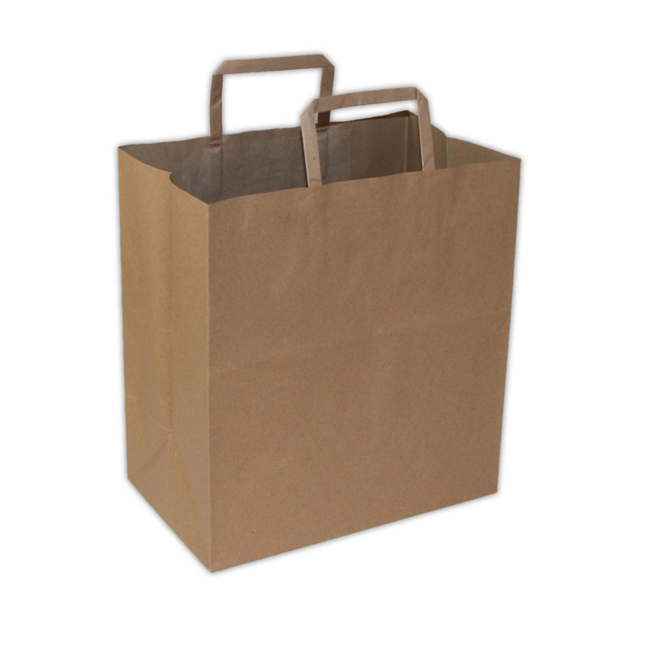 11"w x 6-3/4"d x 12"h Priced Right D-Handle Kraft Paper Shopping Bags - box 250