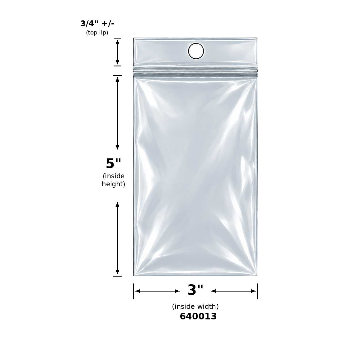 3"x5" Resealable Magic Seal 2.0 mil poly Bags
