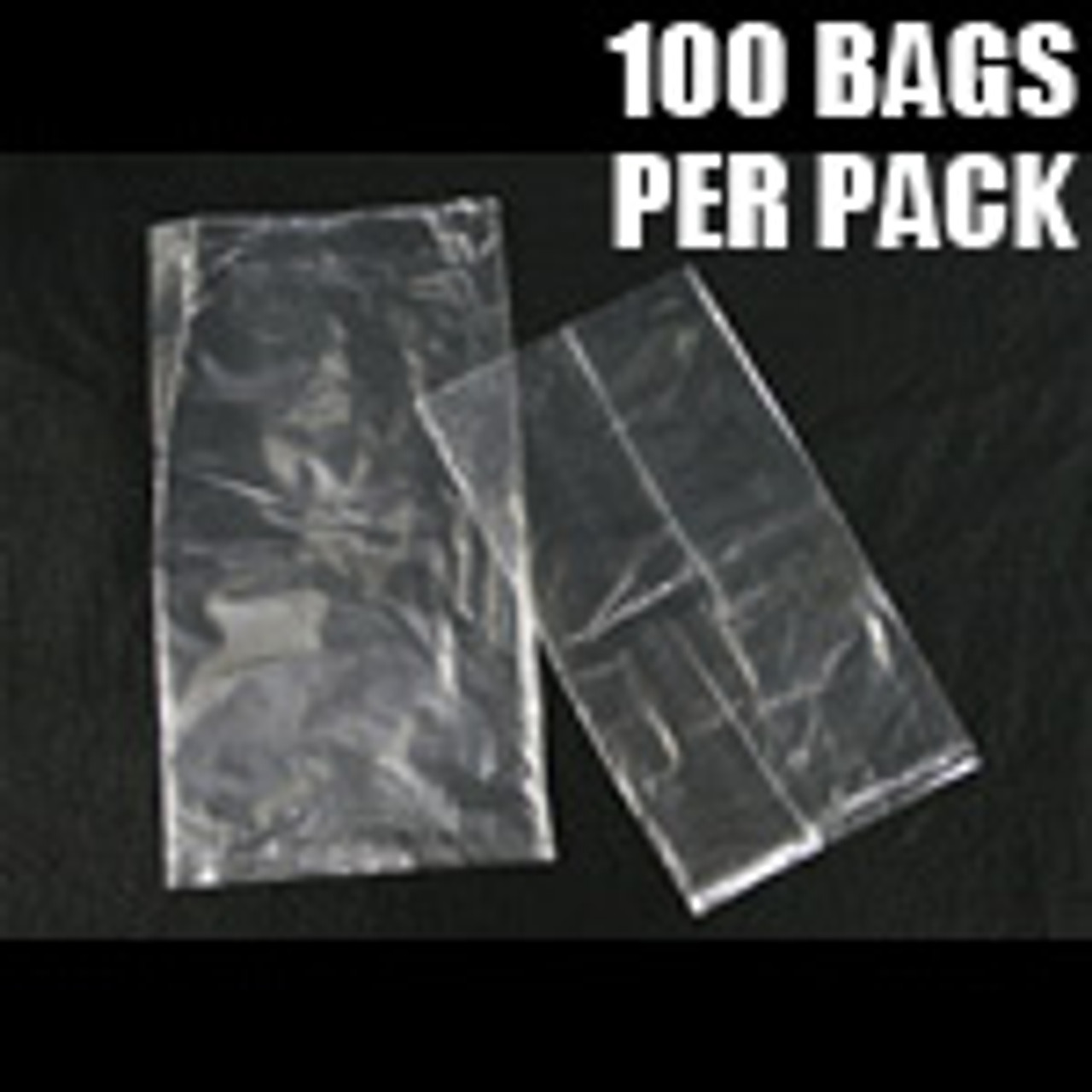4"x8" Clear Poly Bags 100 Bag Pack