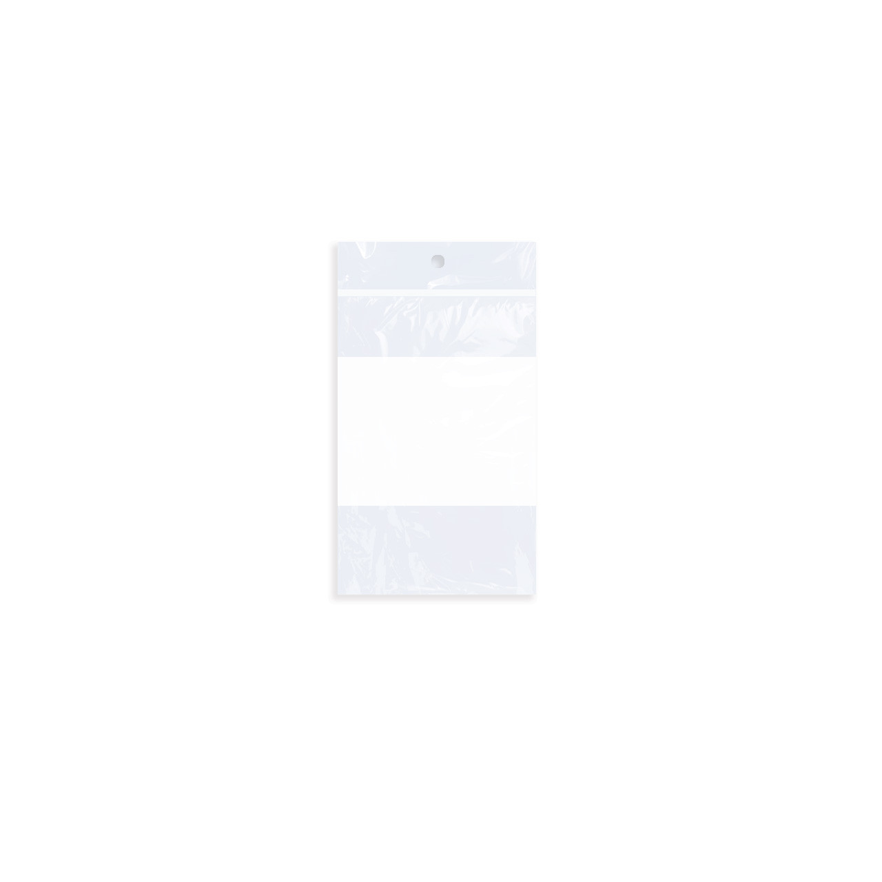 4"x6" Magic Seal 2.0 mil poly Bags with White Block