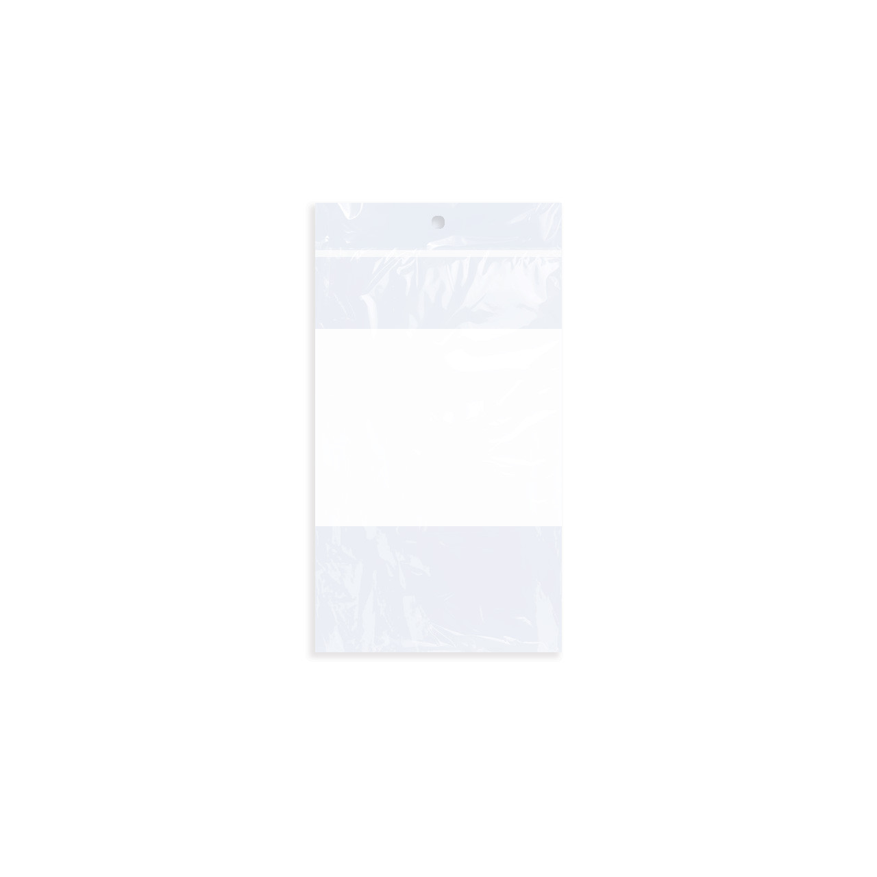 5"x8" Magic Seal 2.0 mil poly Bags with White Block