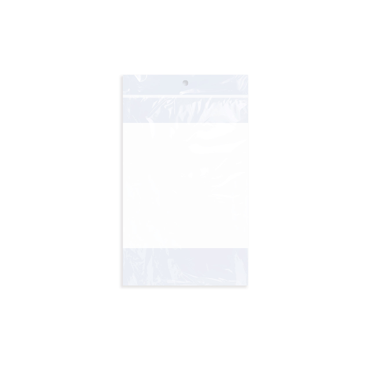 6"x9" Magic Seal 2.0 mil poly Bags with White Block