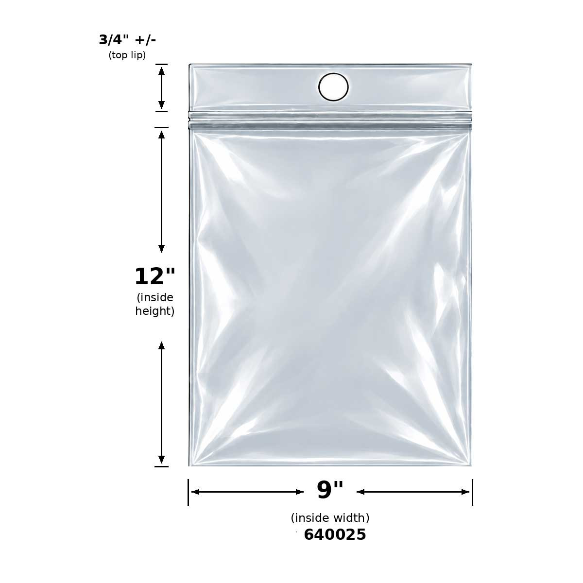 9"x12" Resealable Magic Seal 2.0 mil poly Bags