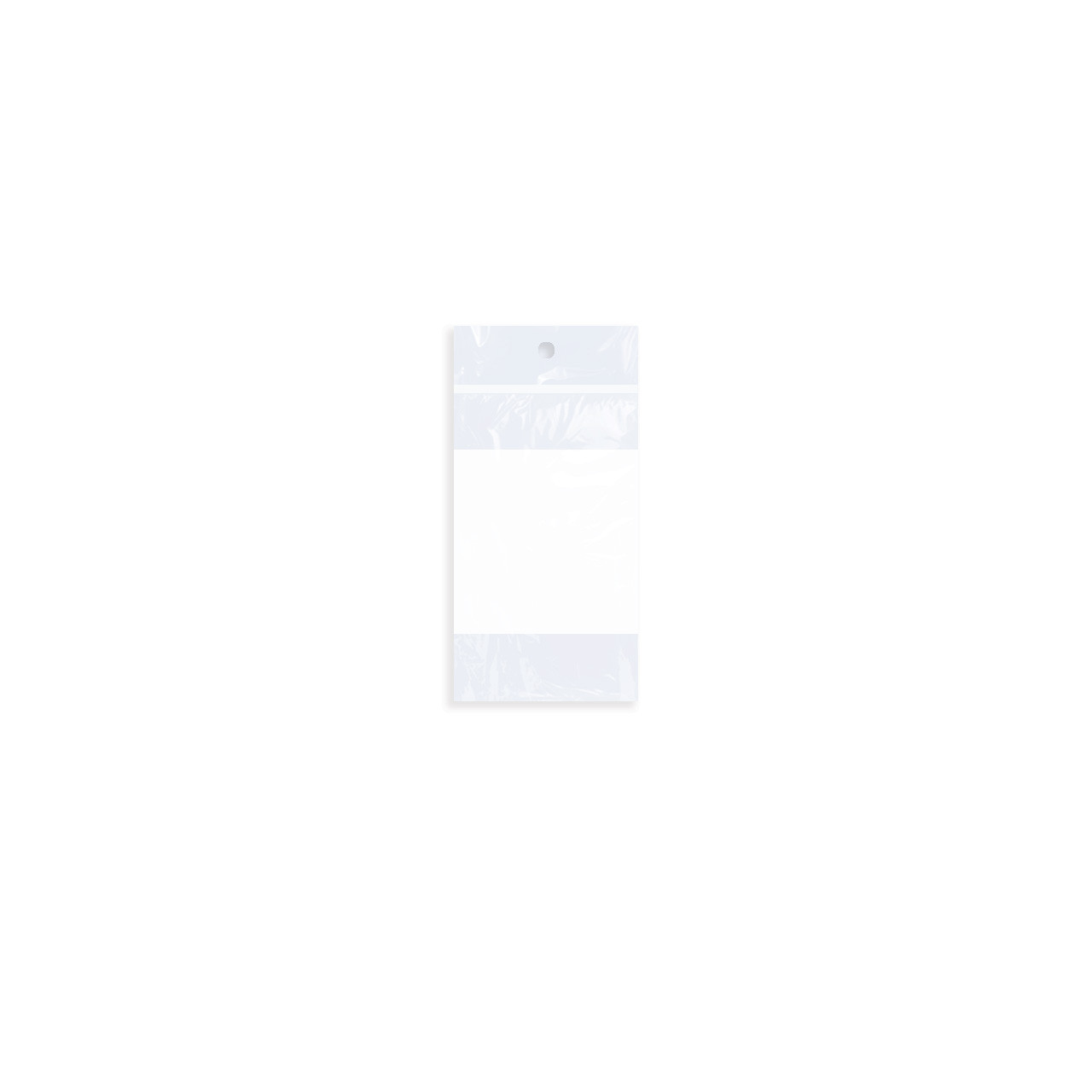 3"x5" Magic Seal 2.0 mil poly Bags with White Block
