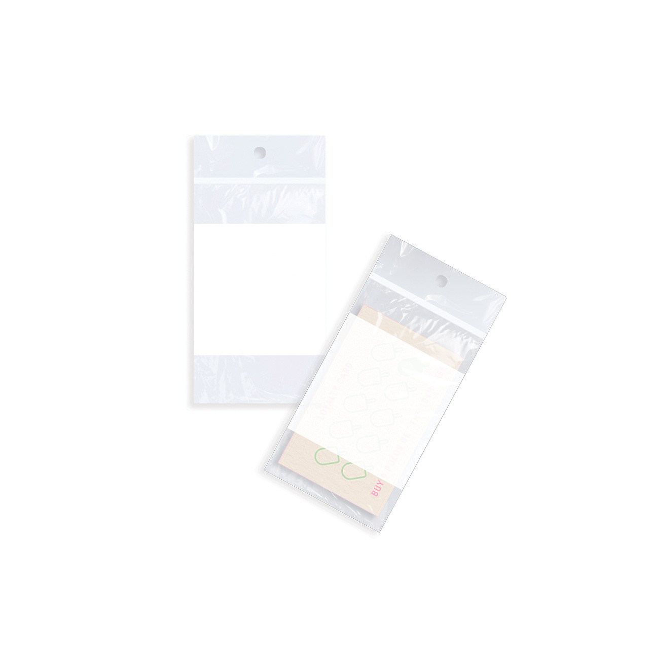 3"x5" Magic Seal 2.0 mil poly Bags with White Block
