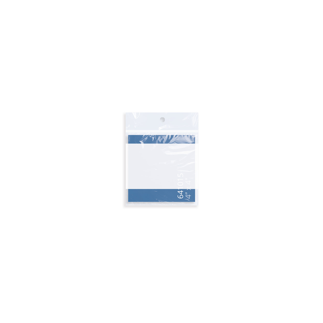 4"x4" Magic Seal 2.0 mil poly Bags with White Block
