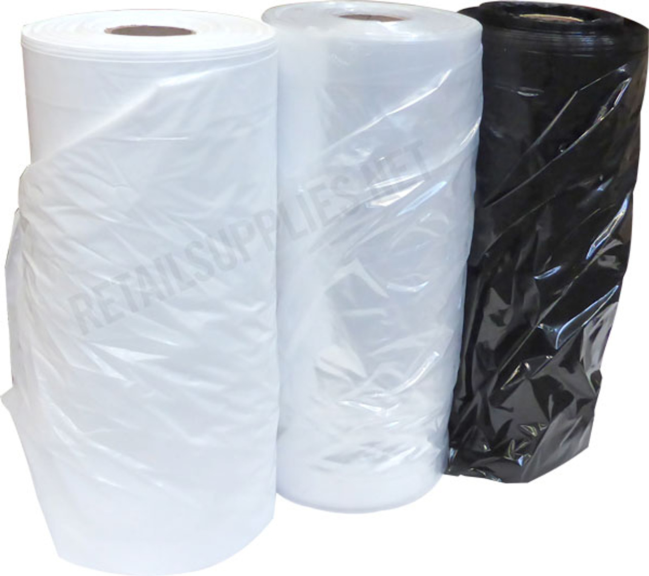 1.25 mil x 1000 ft. 72" (approx. 167 bags) White Heavy Duty Poly Garment Roll