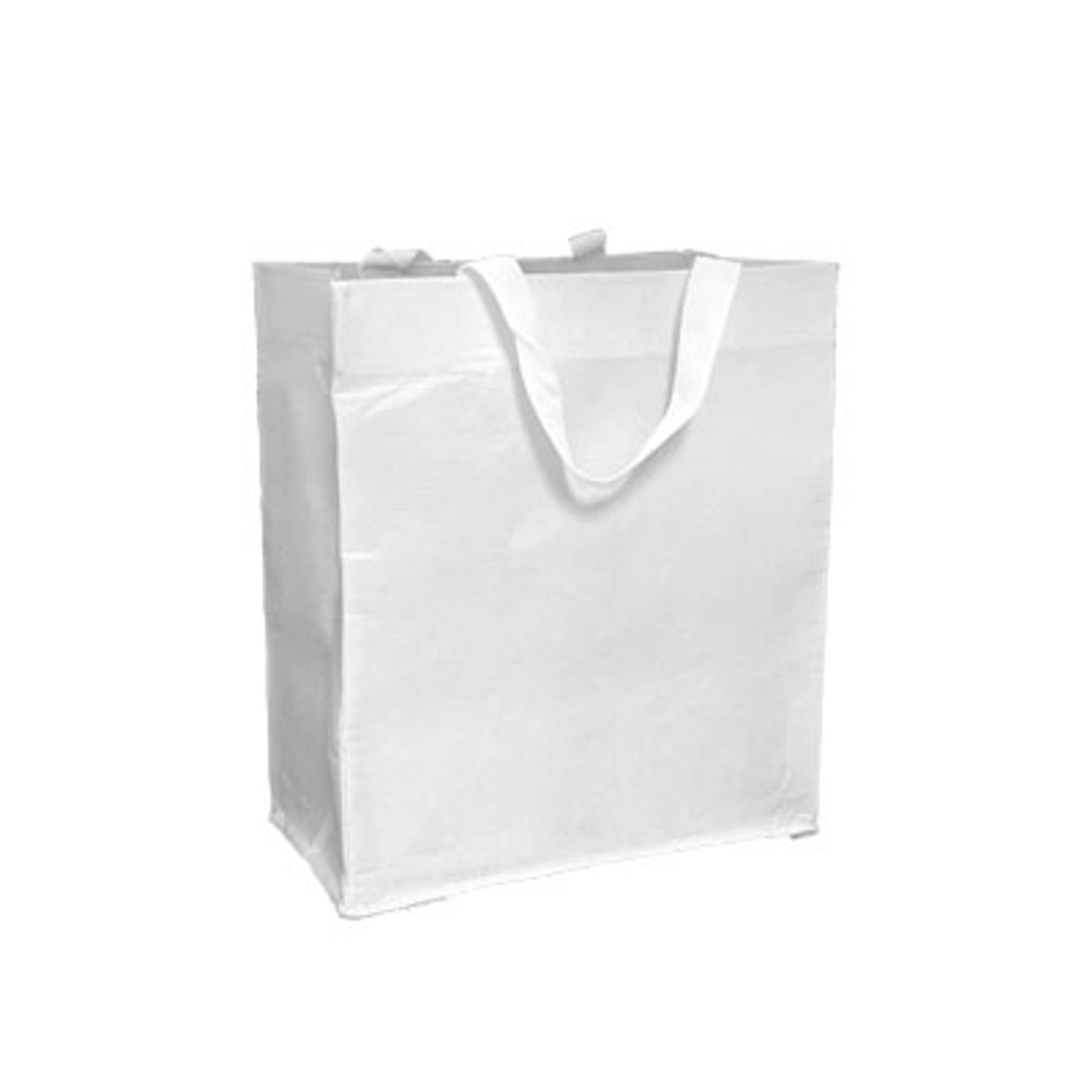 Medium White Upcycle Tote 12" x 14" x 7"