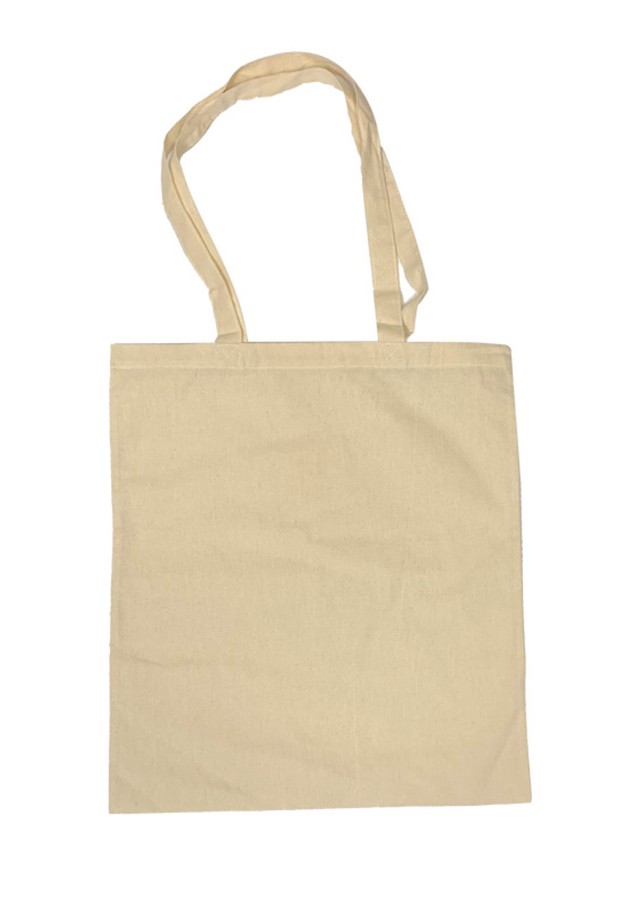 Natural Cotton Canvas Tote 15"w x 16"h x 27" handle