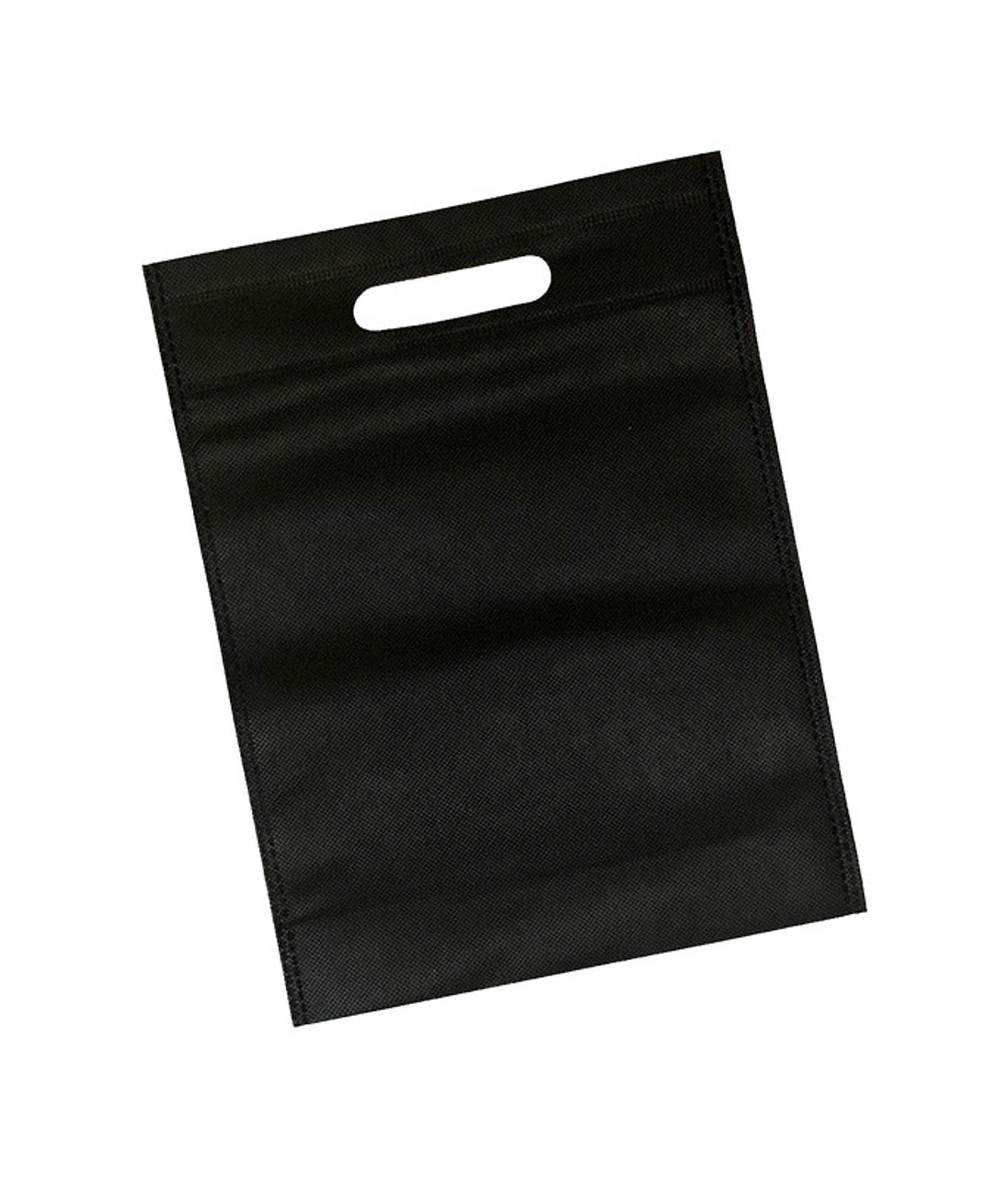 Black Non-Woven Bag 9"W x 3" bottom gusset x 12"H