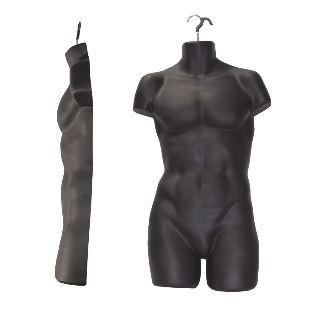 Black Male Half Round Form Mannequin