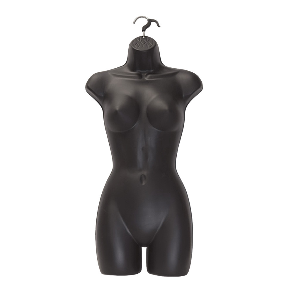 Black Female Half Round Mannequin Form