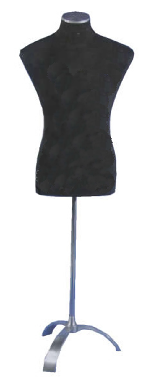 Black Jim Male Cloth Form with Base