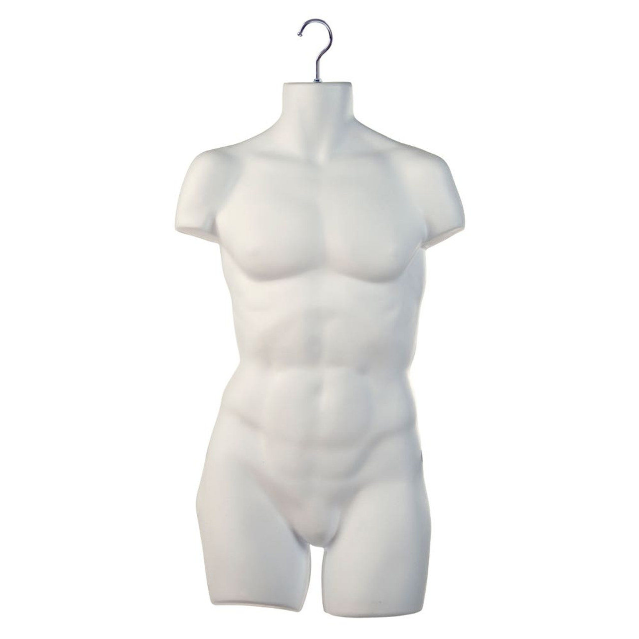 White Premium Male Half Round Form Mannequin