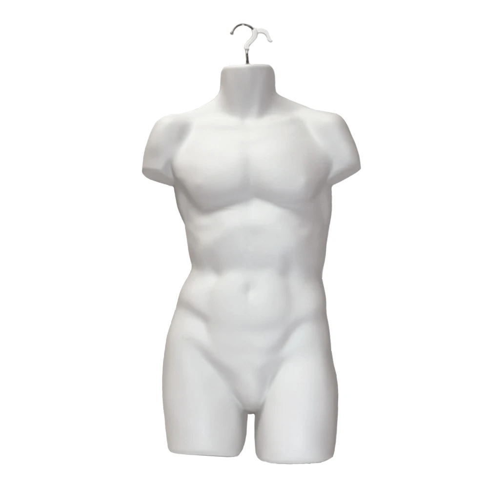 White Male Half Round Form Mannequin