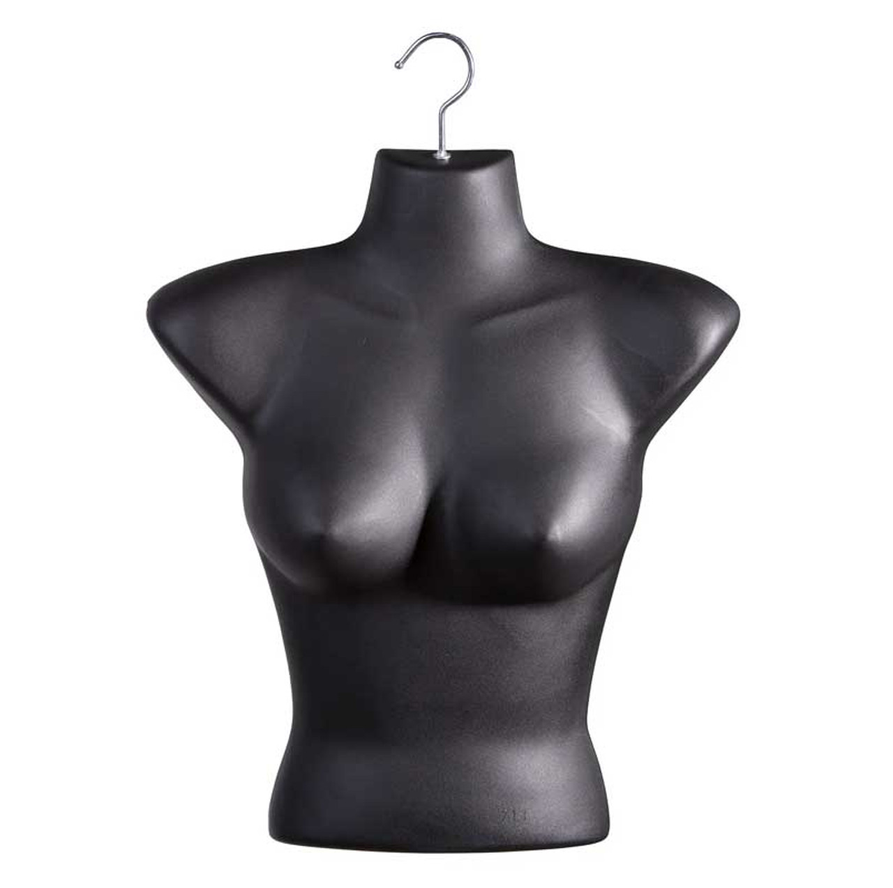 Black Upper Torso Half Round Female Mannequin