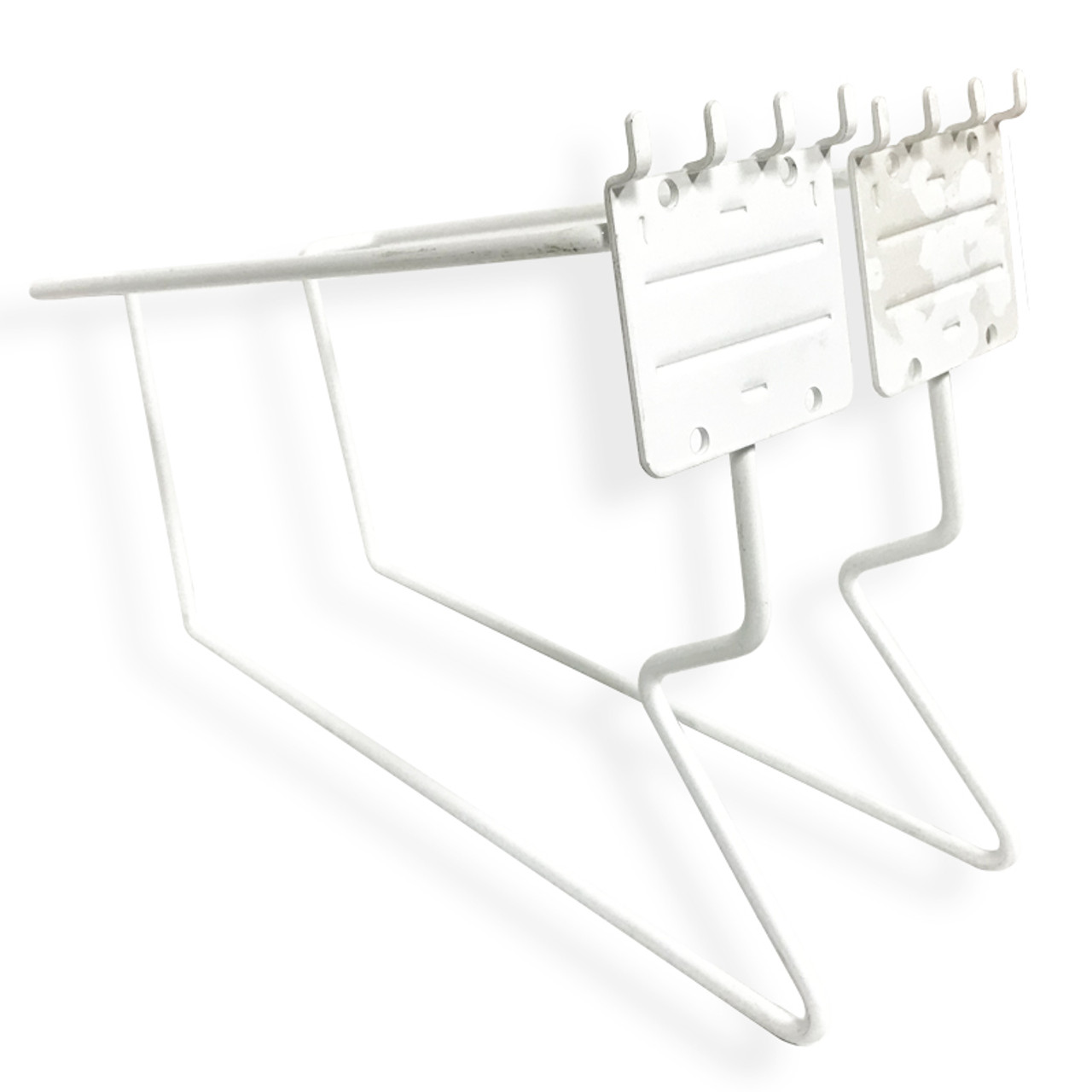 12'' White Slatwall/Pegboard frame holder - per set left/right - Limited Quantities