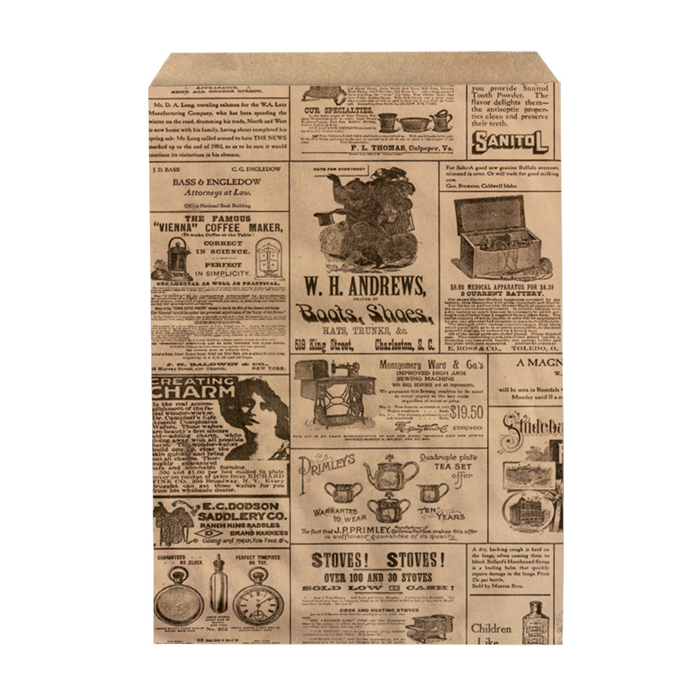 6"x9" Newsprint Paper Notion Bags