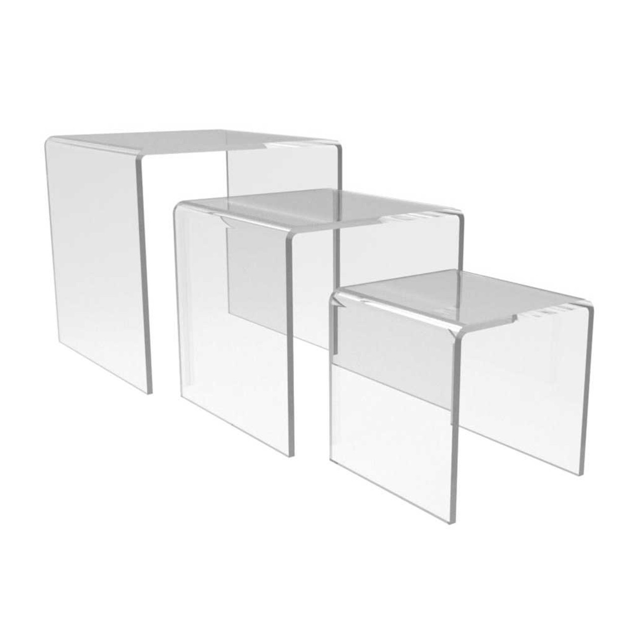 Square Large Acrylic Risers Set- 4" 6" 8"