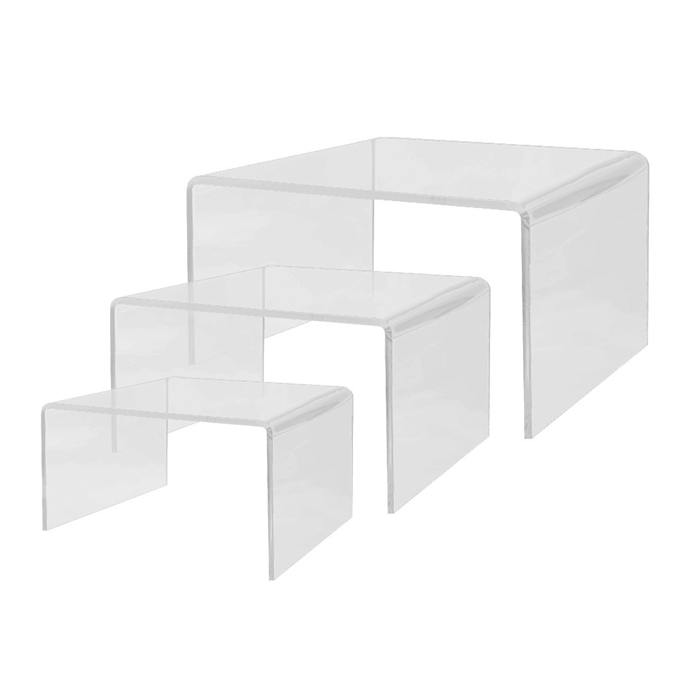 Frosted Rectangular Acrylic Riser Set- 5" 6" 7"
