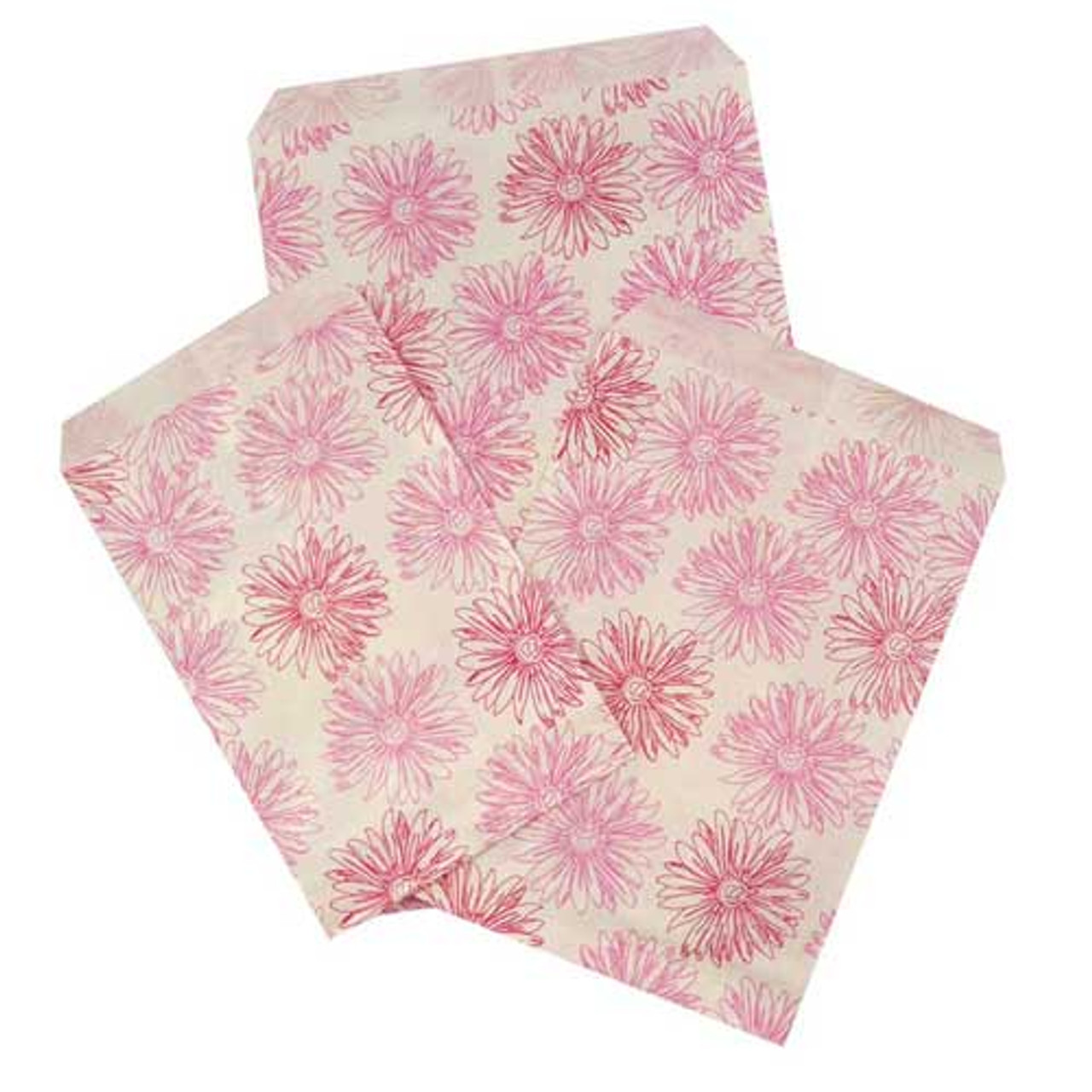 5" x 7" 100/pkg Floral Paper Notion Bags