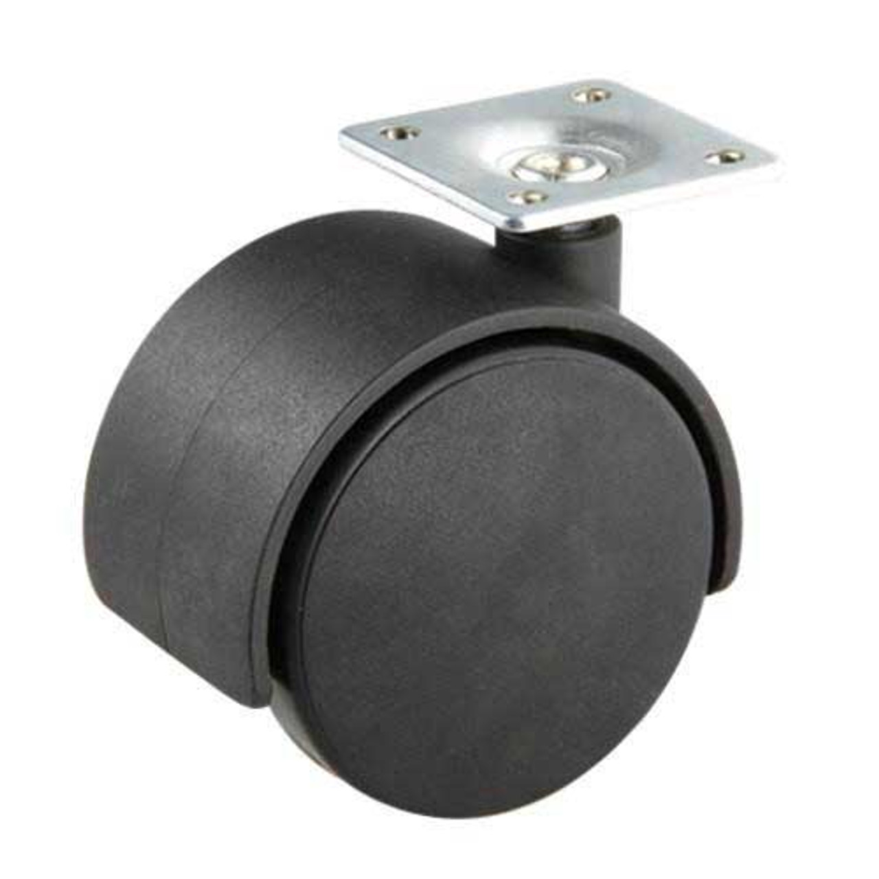 2" *Black Twin Wheel Caster with top plate