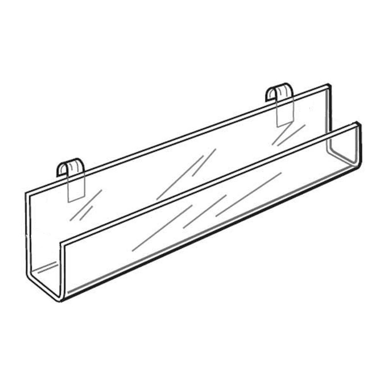 ZQ24SG 24" Gridwall Acrylic "J" Rack