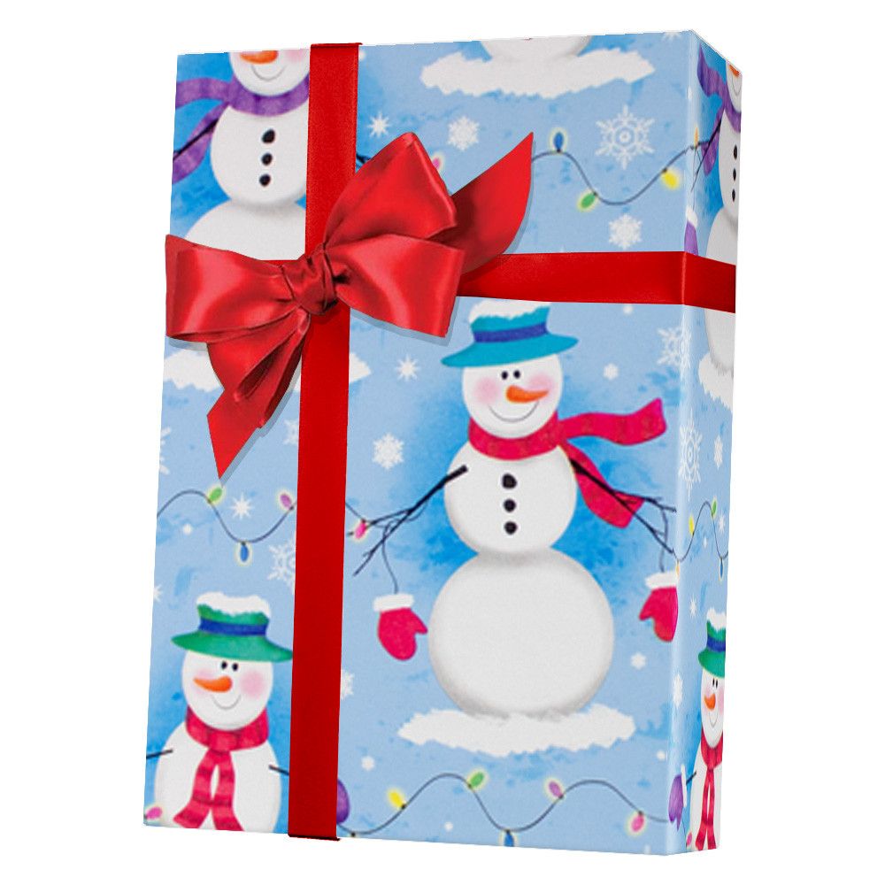 24" x 833' Frosty Lights Gift Wrap