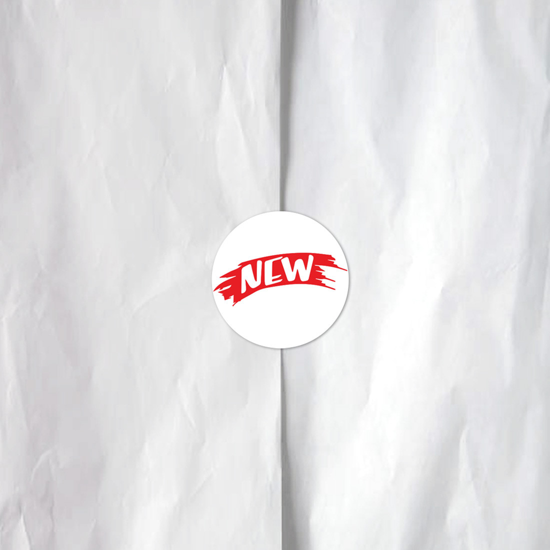 1-1/4" Round Red & White New Labels