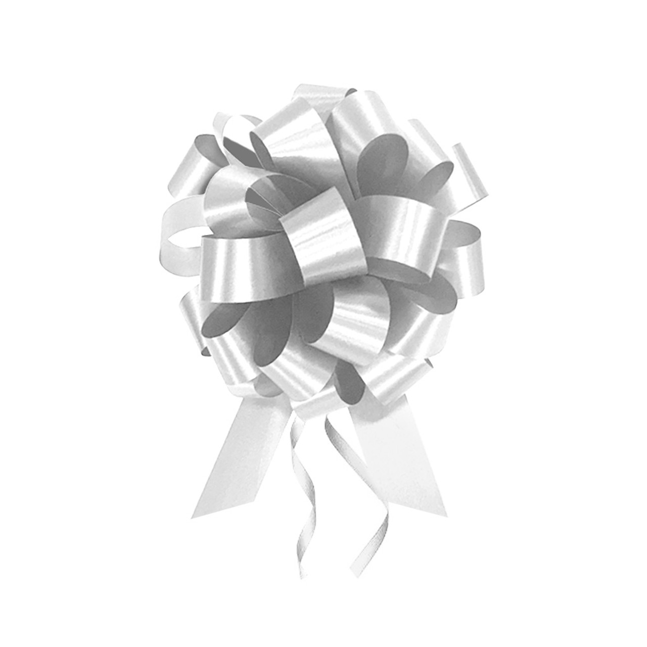 White 4" 20 Loop Pull Bows
