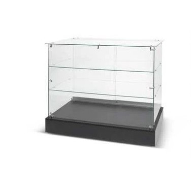 Frameless 48"w x 20"d x 38"h Tempered Glass Showcase