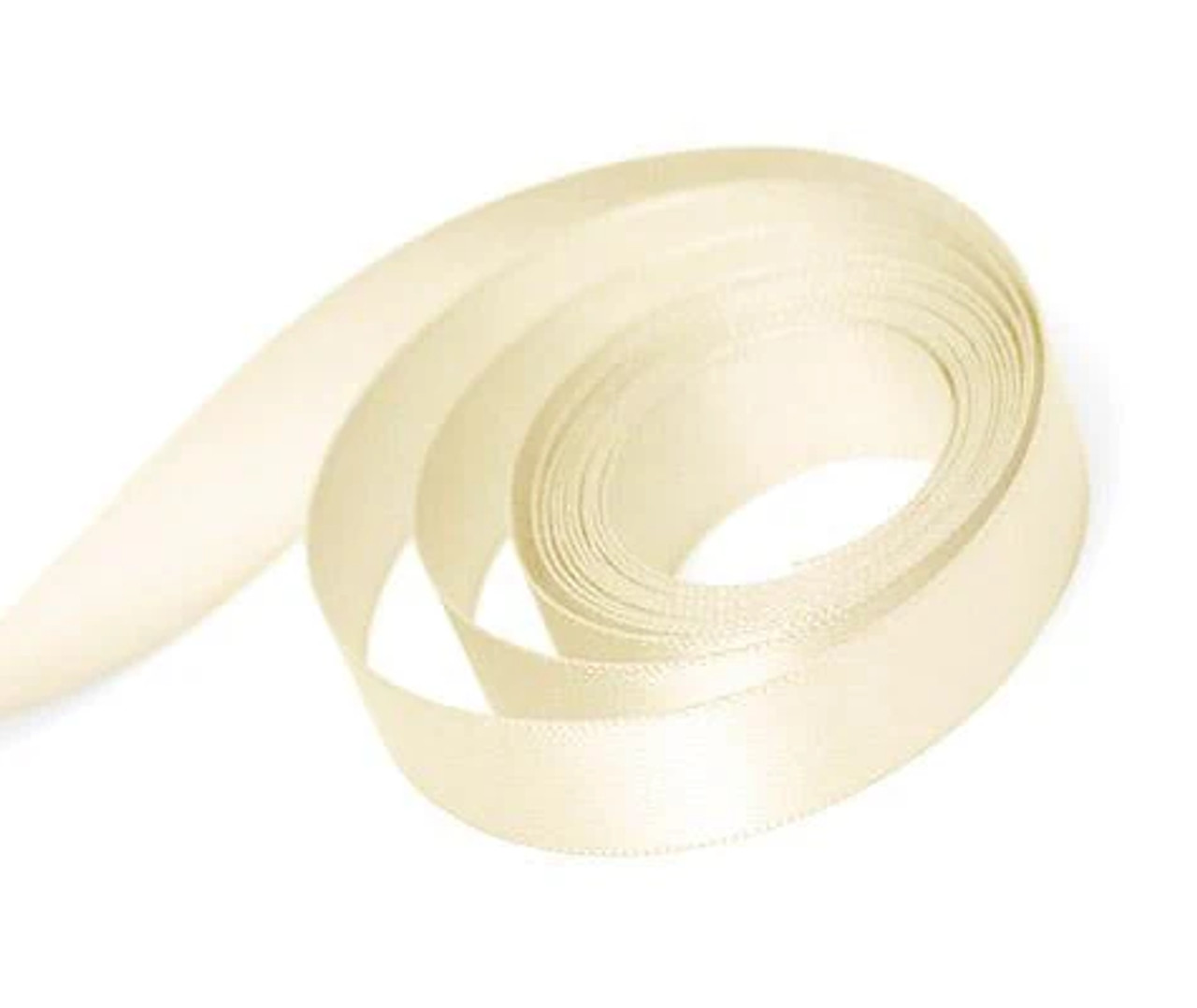 7/8" x 100yds Cream Single Face Satin Ribbon