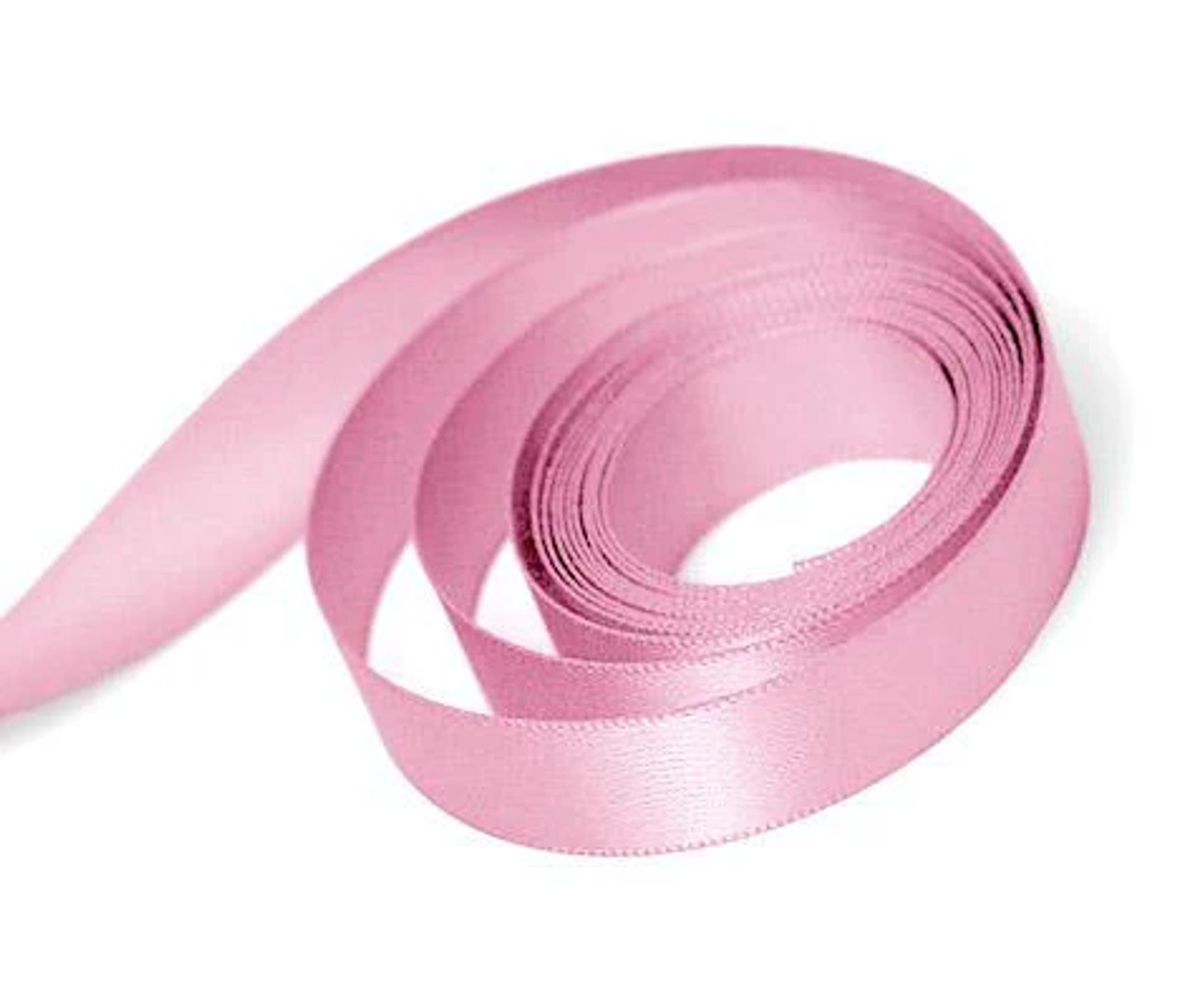 7/8" x 100yds Pink Single Face Satin Ribbon