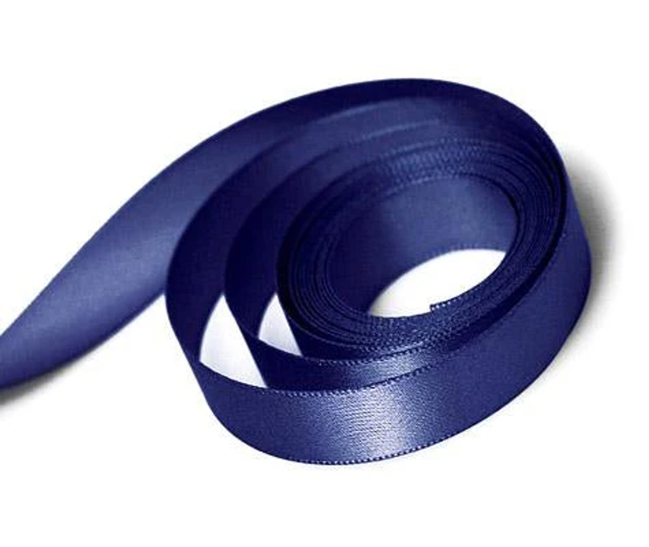 1/2" X 100 yds Navy Single Face Satin Ribbon