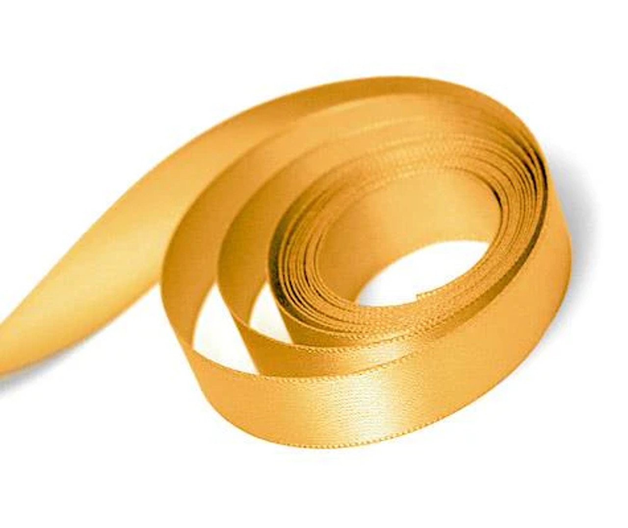 5/8" x 100yds Gold Single Face Satin Ribbon