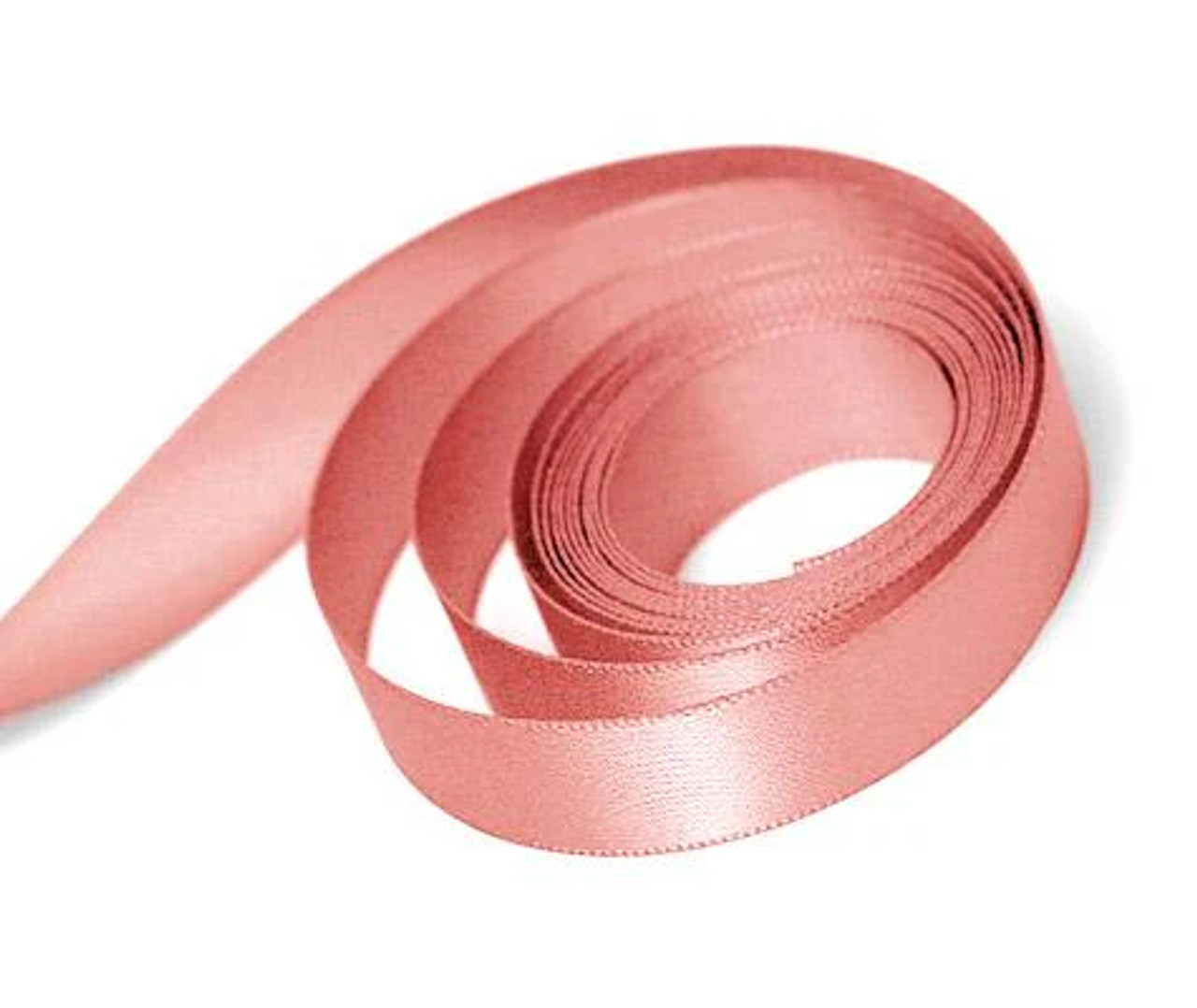 7/8" x 100yds Light Coral Single Face Satin Ribbon